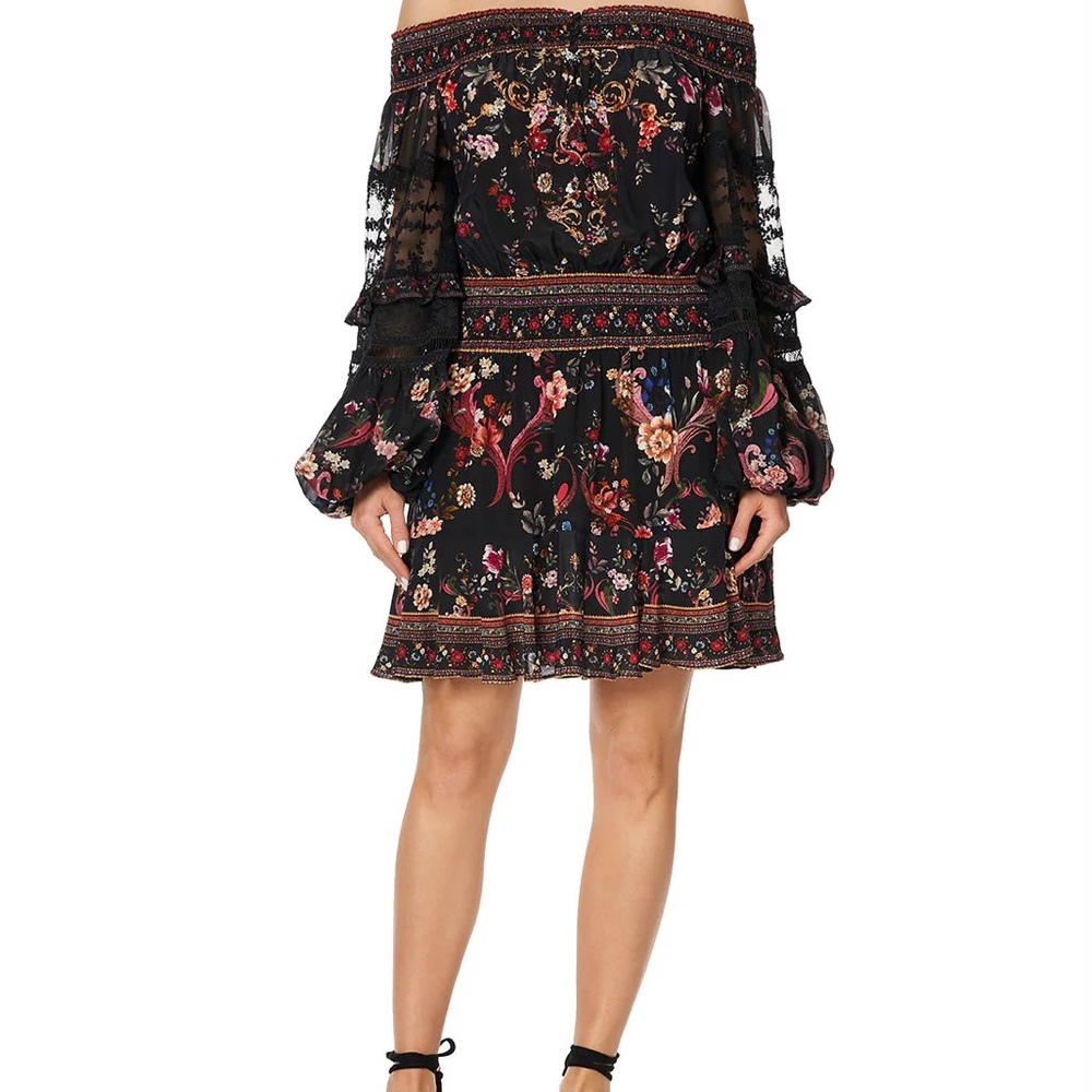 Camilla  NWT "A girl like you " Floral  Embellished Off-Shoulder Dress $250